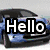 Pixelated image with text overlays: 'Hello' over a car, 'Liam' over a cartoon scene, and 'ROX' over a character scene.