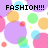 Pixelated text and colorful circles on a white background with one gray