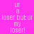 Pixelated text on bright pink background with repeated phrases and heart symbols, static display.
