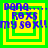 Four identical pixelated display blue text on green and yellow concentric squares with 'Dana... Dana...' at top, 'ROX$' in middle, and 'my sex!!my sex!!' below
