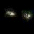 Two pixelated circular icons on black background, one with bright center glow and the other dimmer; green text 'Original Icons .com' appears to right.