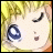 Pixelated anime-style close-up of a character with blonde hair, blue eye, and closed eye, next to text reading 'AnimeIM' and 'com' on black background.