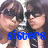 Two identical figures with dark hair and bangs appear in a , with blue text and symbols changing between frames