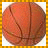 A pixelated basketball image with red text reading 'bball it's my thang!' on a white background, bordered by yellow and brown checkered pattern.