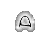 Three grayscale buddy icons arranged in a , each depicting a stylized helmet with a central horizontal line, showing subtle animation differences across frames