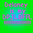 Pixelated text on a green-to-blue gradient background with pink and white dots forming the letters.