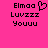 Pixelated text and heart symbol on bright pink background, with one version showing a heart icon next to 'Elmaa' and another without.