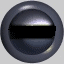 Circular dark gray icon with metallic sheen showing partial text 'Atla', 'Atlanta', and 'lanta' across multiple views.