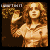 A four- shows a person with curly hair in a zip-up jacket, raising their right hand against a dark background with foliage; text overlays read "I DIDN'T DO IT," "NOBODY SAID HE DO IT," and "YOU CAN'T PROVE ANYTHING."