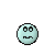 Two light blue pixelated circular icons with black outlines, each showing a neutral face expression and positioned next to the text 'Please!!' on a gray background.
