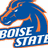 Pixelated graphic with blue horse head, 'BOISE STATE' text, and orange pixel art on blue/gray backgrounds.