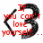 Red text reads "If you can't love yourself..." inside a black curved shape on white background, with partial red text "who can?" visible in later frame.
