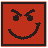 A contact sheet of 17 animated frames showing a Bon Jovi-themed buddy icon with alternating text and an angry smiley face, arranged in a 5x4 grid with one empty cell.