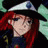A pixelated anime-style character with red hair and a black hat appears on the left side of a contact sheet, while the right side displays text "Anime IM" and "com" in white pixelated font against a black background.