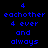 Four identical pixelated text display '4 eachother 4 ever and always' in blue on black, purple, pink, and dark purple backgrounds