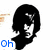Black-and-white pixelated image of a person with long hair, showing three distinct poses with text overlays: 'Oh', 'My', and 'VLAD' in blue.