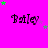 Bright pink background with repeated 'Bailey' text in black pixelated font, scattered green and purple stars moving across the frame.