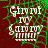 A static digital image with a dark red background overlaid by green pixelated lines, featuring white text and symbols arranged in vertical layers.