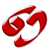 Static red icon featuring three curved arrows forming a circular motion pattern on white background, with pixelated edges and slight transparency effects.