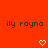 Red background with two identical pixelated text phrases and two white pixelated hearts below them.
