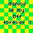 Green and yellow checkered background with dark blue text reading 'danica is my bff forever :)'.