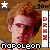 Animated contact sheet of 16 frames showing a character with curly red hair and glasses in various poses, each frame labeled "NAPOLEON" with color variations.