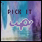 Animated icon with 'PICK IT' text above a stylized figure in motion against a blue-purple gradient background.