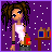 Animated pixel art contact sheet showing a character with braided hair and pink top against purple starry background, with text changing from 'Drink Drink' to 'Drink 40oz!'
