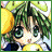A pixelated anime-style character with green hair and large eyes appears on the left side of a contact sheet, while the right side displays