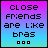 Pixel art contact sheet showing a 2x3 grid of animated frames with cartoon women and text about friendship, featuring color gradients and character pose changes across frames.