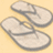 A split-screen animated contact sheet showing a pair of white flip-flops on a yellow background and blue pixelated text reading "summer ohh seven" on black.