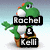 Green dinosaur character with white belly and red spikes on head, standing in a pose with one arm extended. Text overlays change across frames.