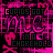A repeating of pink and black pixelated text with 'CURIOUS GOT IN A CHOKEHOLD' in a glitchy, distorted style