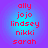 A static digital image displays five names in red pixelated text on a blue-to-purple gradient background.