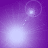 A purple-toned animation showing a bright circular light source moving in a clockwise arc across four , leaving a dotted trail