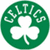 Green circular icon with white text 'CELTIC' arched above a central white shamrock symbol on solid green background.