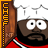 Animated contact sheet of a cartoon chef character with brown skin, white beard, and white chef hat across 15 frames showing subtle facial expression changes against red background.