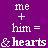 Pixelated purple icon with white text and symbols forming a mathematical equation about relationships.