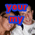 six showing a couple in white shirts with red and blue text overlays, some displaying date and phrase variations