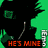 Six anime-style character with text overlays reading "HE'S MINE" or variations, arranged in a