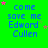 Green background with blue text reading 'come save me Edward Cullen' and scattered pink and green stars, animated with star position changes.