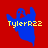 Pixelated ghost icon with yellow text 'TylerR22' on red background, showing three color variations of the ghost shape.