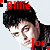 Two side-by-side animated frames of a pixelated cartoon character with dark hair, red text overlays reading "Billie" and "Joe", and visible dithering on the background.