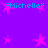 Purple background with pink star shapes and cyan text reading "xMichellex" in four corners.