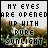 Animated icon with text "MY EYES ARE OPENED UP WITH PURE SUNLIGHT" over a blurred background, showing color and opacity variations across frames.