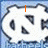 A white NC logo on a blue background with orange text changing from 'I' to 'love' to 'baseball'
