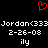 Red pixelated heart symbol above repeated white text on black background with date and abbreviation.