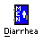 Animated contact sheet of a pixel art buddy icon showing sequential frames of a character interacting with a blue 'MEN' sign, transitioning from standing outside to entering the building while emitting yellow particles and red smoke effects.