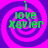 Four identical display green text 'i love Xavier' over a purple and pink spiral background with subtle pixelation