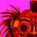 Pixelated mask icons in a with varied colors and expressions on solid backgrounds